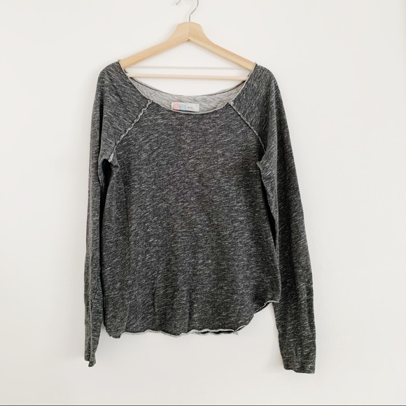 Free People Tops - Free People Beach Gray Altered Pullover Sweater SM
